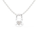 Load image into Gallery viewer, Platinum Diamond Heart Lock Pendant for Women JL PT P 1211   Jewelove.US
