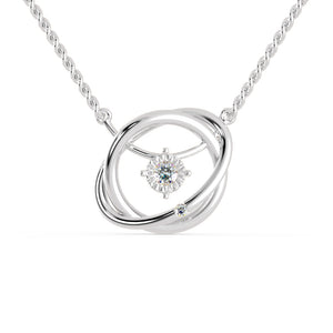 Platinum Diamond Double Circle Pendant for Women JL PT P 1218   Jewelove.US