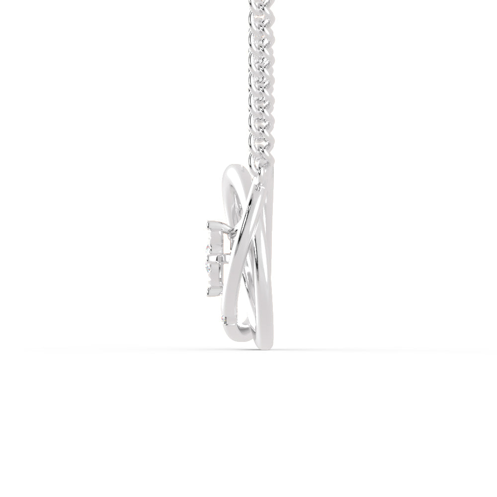 Platinum Diamond Double Circle Pendant for Women JL PT P 1218   Jewelove.US