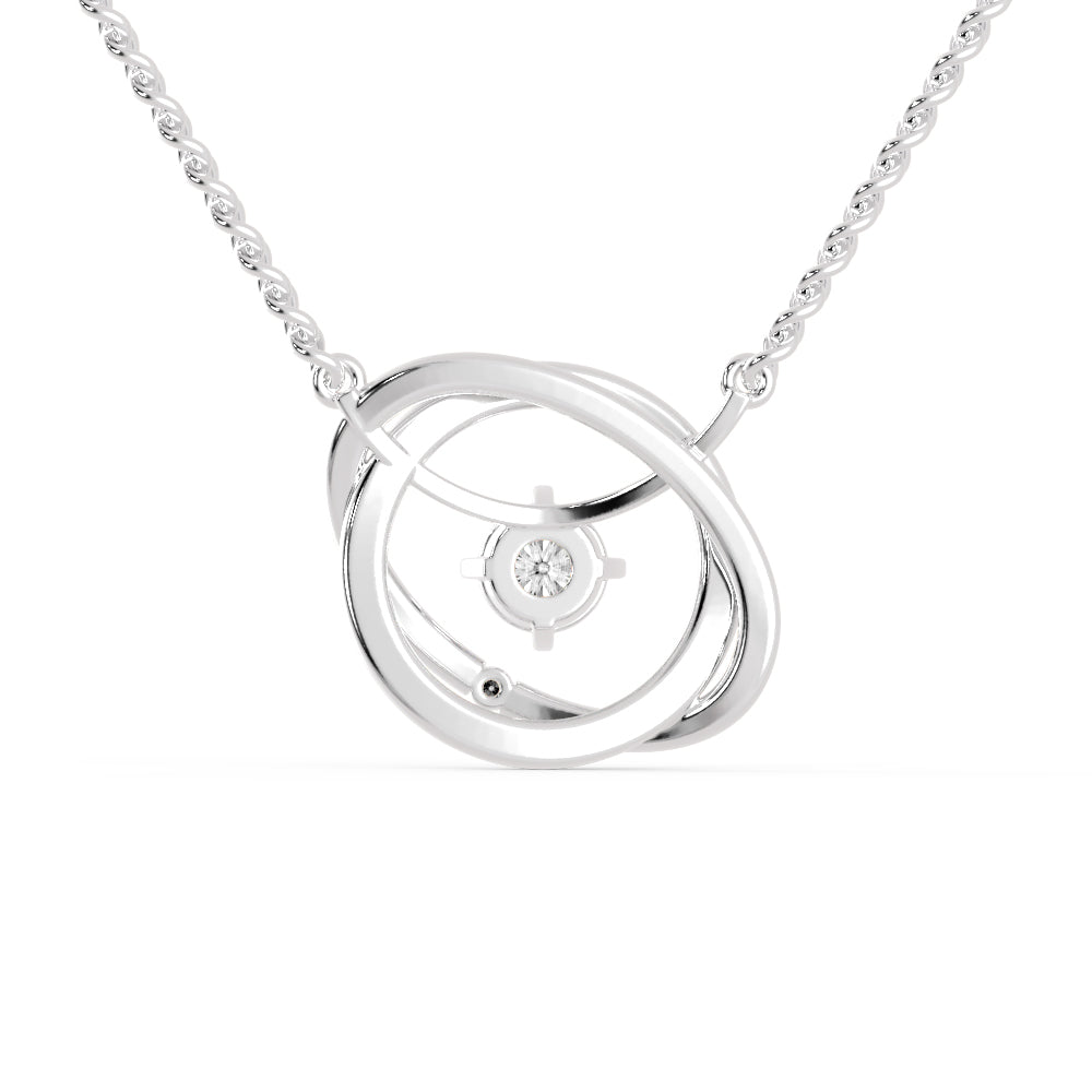 Platinum Diamond Double Circle Pendant for Women JL PT P 1218   Jewelove.US