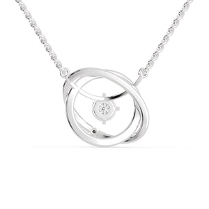 Platinum Diamond Double Circle Pendant for Women JL PT P 1218   Jewelove.US
