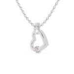 Load image into Gallery viewer, Heart Platinum Diamond Solitaire Pendant for Women JL PT P 1219   Jewelove.US
