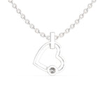 Load image into Gallery viewer, Heart Platinum Diamond Solitaire Pendant for Women JL PT P 1219   Jewelove.US

