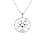 Load image into Gallery viewer, Platinum 5 Diamond in Circle Pendant for Women JL PT P 1220   Jewelove.US
