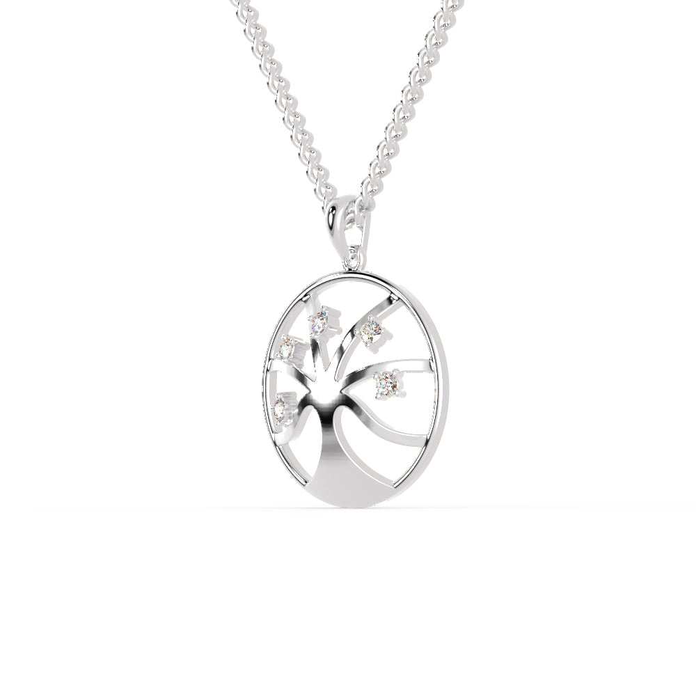 Platinum 5 Diamond in Circle Pendant for Women JL PT P 1220   Jewelove.US