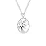 Load image into Gallery viewer, Platinum 5 Diamond in Circle Pendant for Women JL PT P 1220   Jewelove.US

