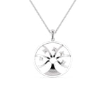 Load image into Gallery viewer, Platinum 5 Diamond in Circle Pendant for Women JL PT P 1220   Jewelove.US
