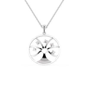 Platinum 5 Diamond in Circle Pendant for Women JL PT P 1220   Jewelove.US