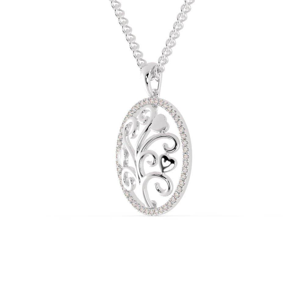 Platinum Diamonds Around the Circle Pendant for Women JL PT P 1223   Jewelove.US