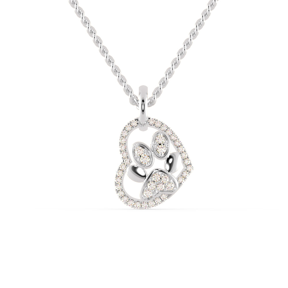 Platinum Heart with Diamonds Pendant for Women JL PT P 1224  VVS-GH Jewelove.US