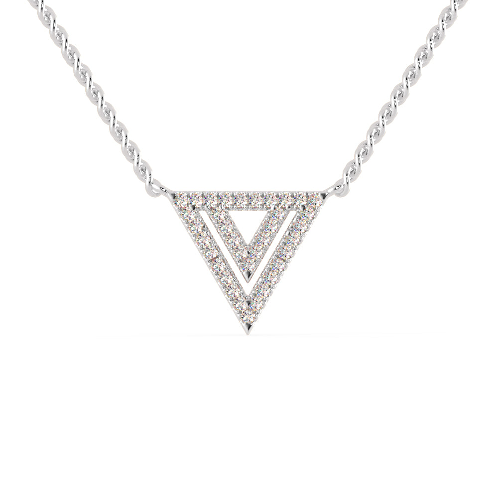 Platinum Triangle Pendant with Diamonds for Women JL PT P 1226  VVS-GH Jewelove.US