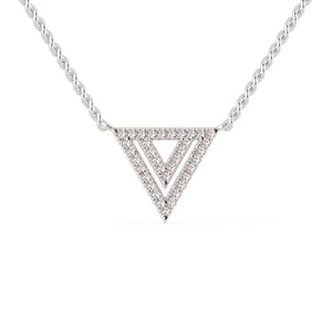 Platinum Triangle Pendant with Diamonds for Women JL PT P 1226  VVS-GH Jewelove.US