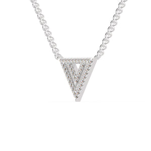 Platinum Triangle Pendant with Diamonds for Women JL PT P 1226   Jewelove.US
