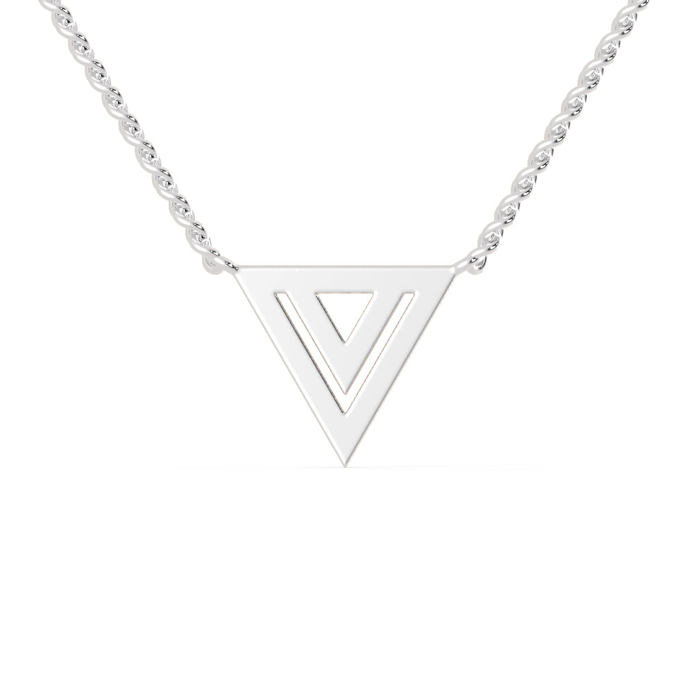 Platinum Triangle Pendant with Diamonds for Women JL PT P 1226   Jewelove.US