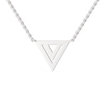 Load image into Gallery viewer, Platinum Triangle Pendant with Diamonds for Women JL PT P 1226   Jewelove.US
