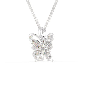 Platinum Butterfly Pendant with Diamonds for Women JL PT P 1234   Jewelove.US
