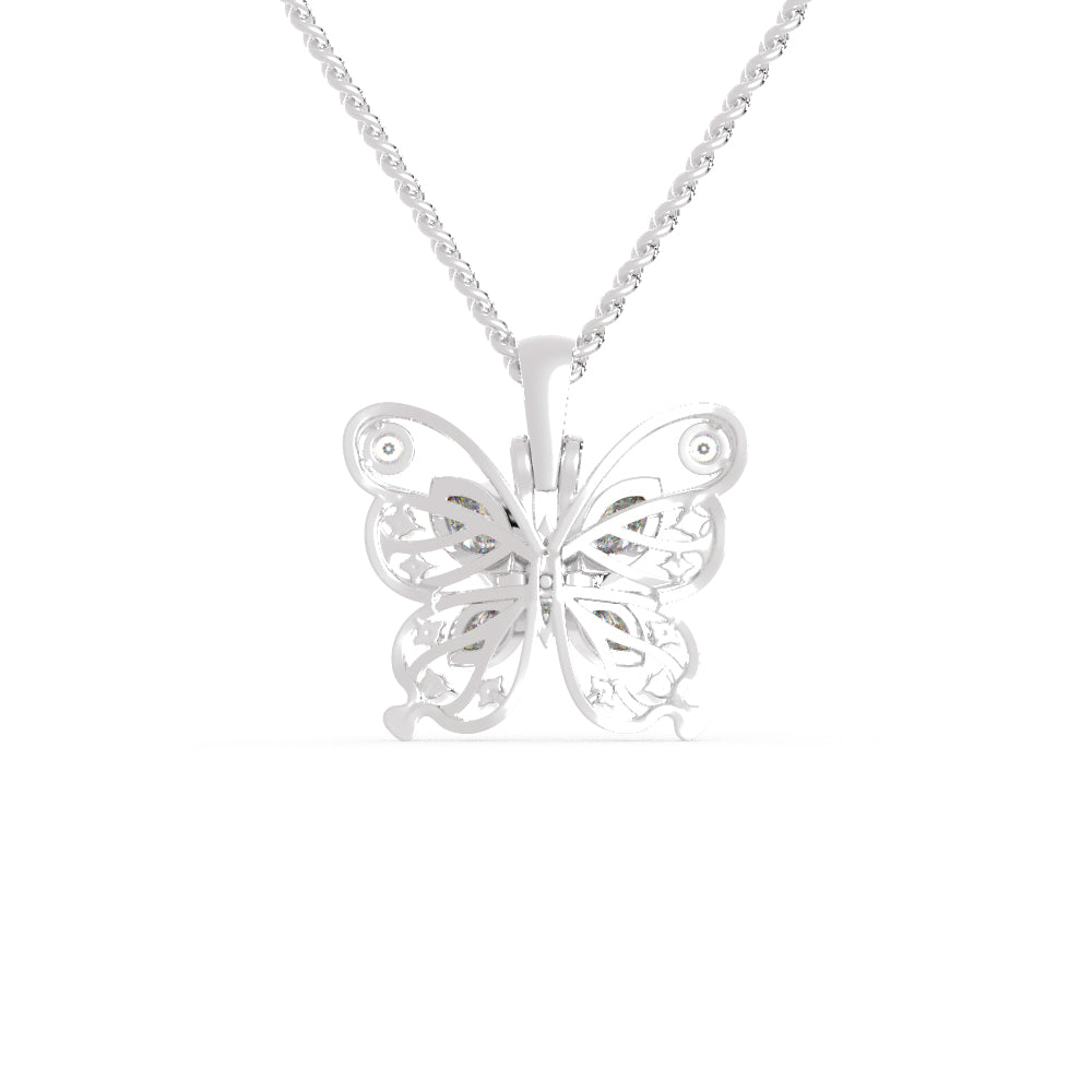 Platinum Butterfly Pendant with Diamonds for Women JL PT P 1234   Jewelove.US