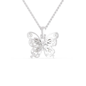 Platinum Butterfly Pendant with Diamonds for Women JL PT P 1234   Jewelove.US
