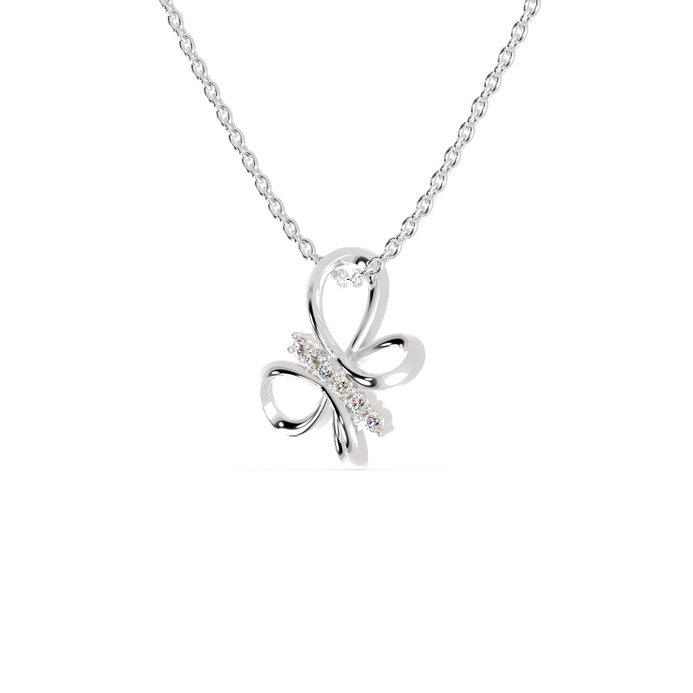 Platinum Butterfly Pendant with Diamonds for Women JL PT P 1236   Jewelove.US