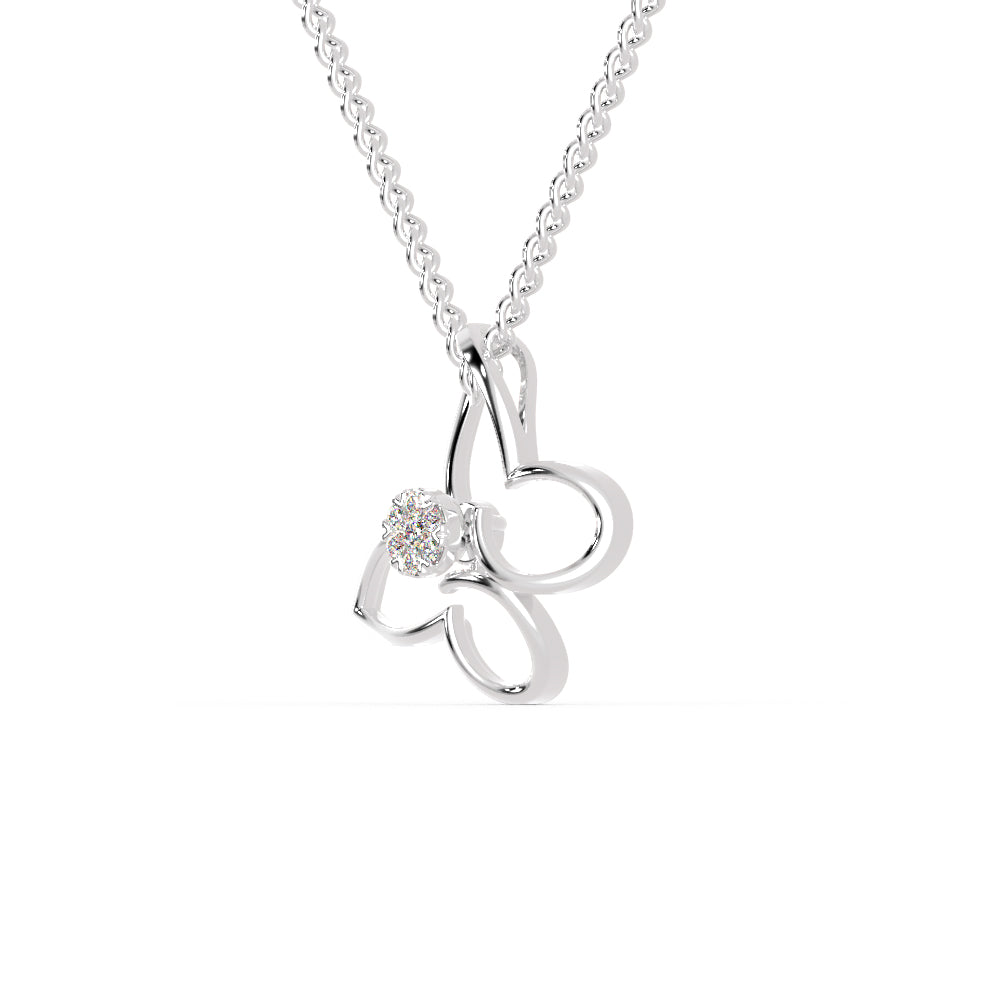Platinum Butterfly Pendant with Diamonds for Women JL PT P 1239   Jewelove.US
