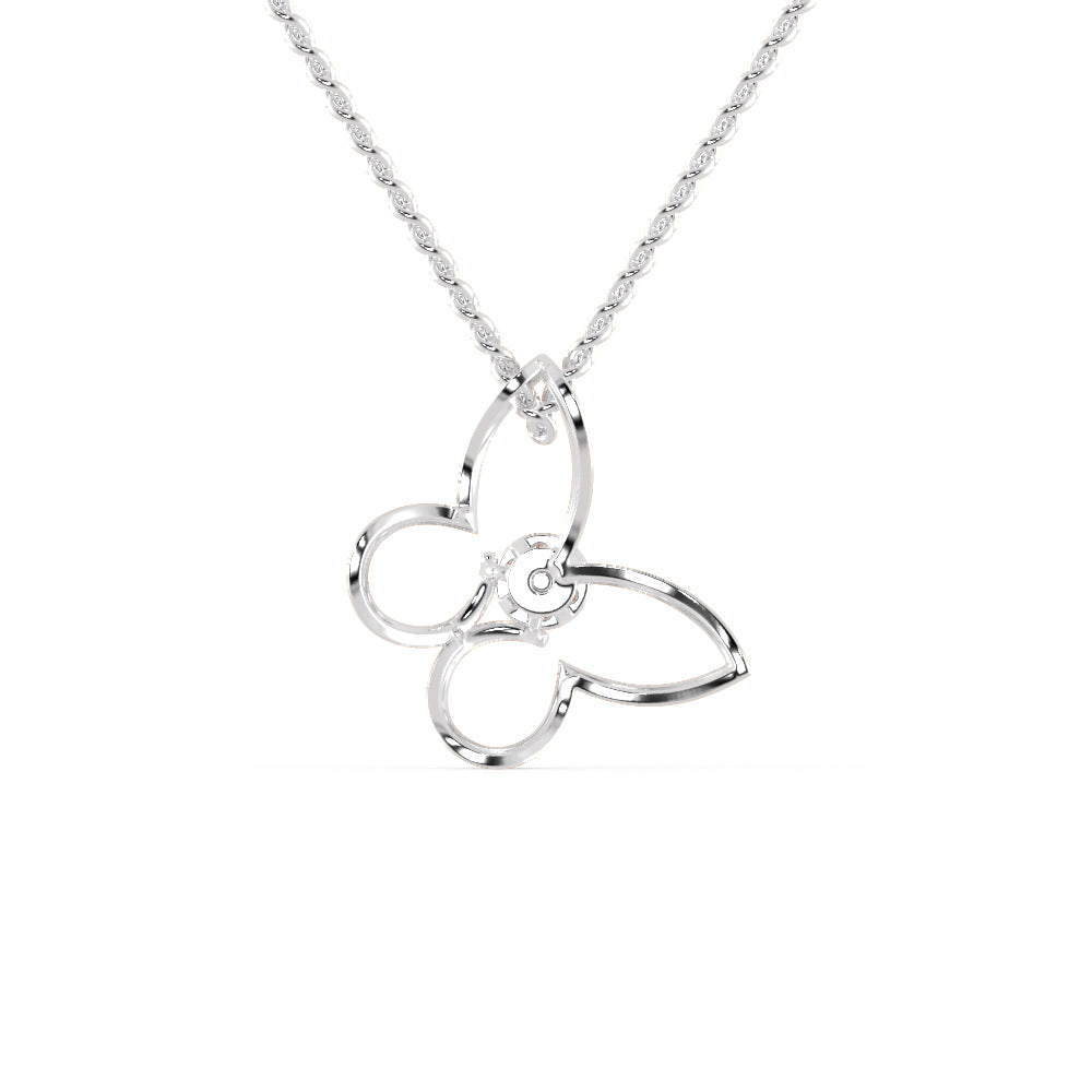 Platinum Butterfly Pendant with Diamonds for Women JL PT P 1239   Jewelove.US