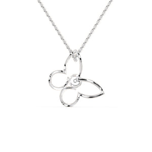 Platinum Butterfly Pendant with Diamonds for Women JL PT P 1239   Jewelove.US