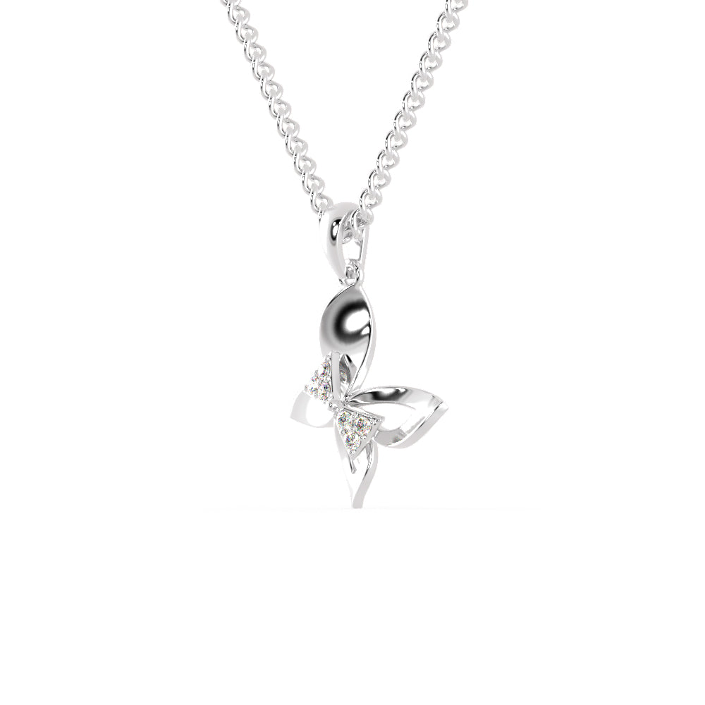 Platinum Butterfly Pendant with Diamonds for Women JL PT P 1240   Jewelove.US