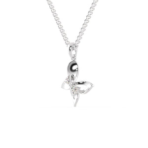 Platinum Butterfly Pendant with Diamonds for Women JL PT P 1240   Jewelove.US