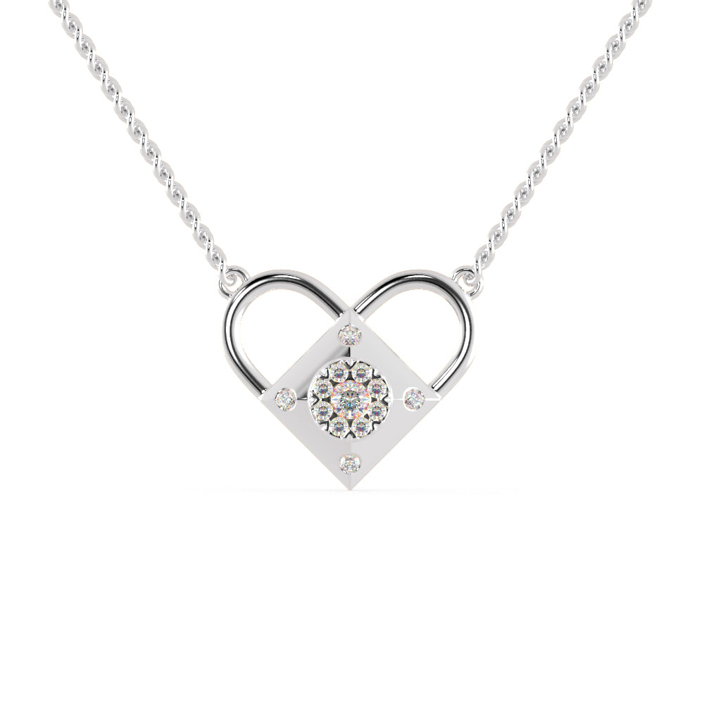 Platinum Heart Pendant with Diamonds for Women JL PT P 1246  VVS-GH Jewelove.US