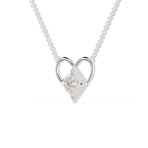 Platinum Heart Pendant with Diamonds for Women JL PT P 1246   Jewelove.US