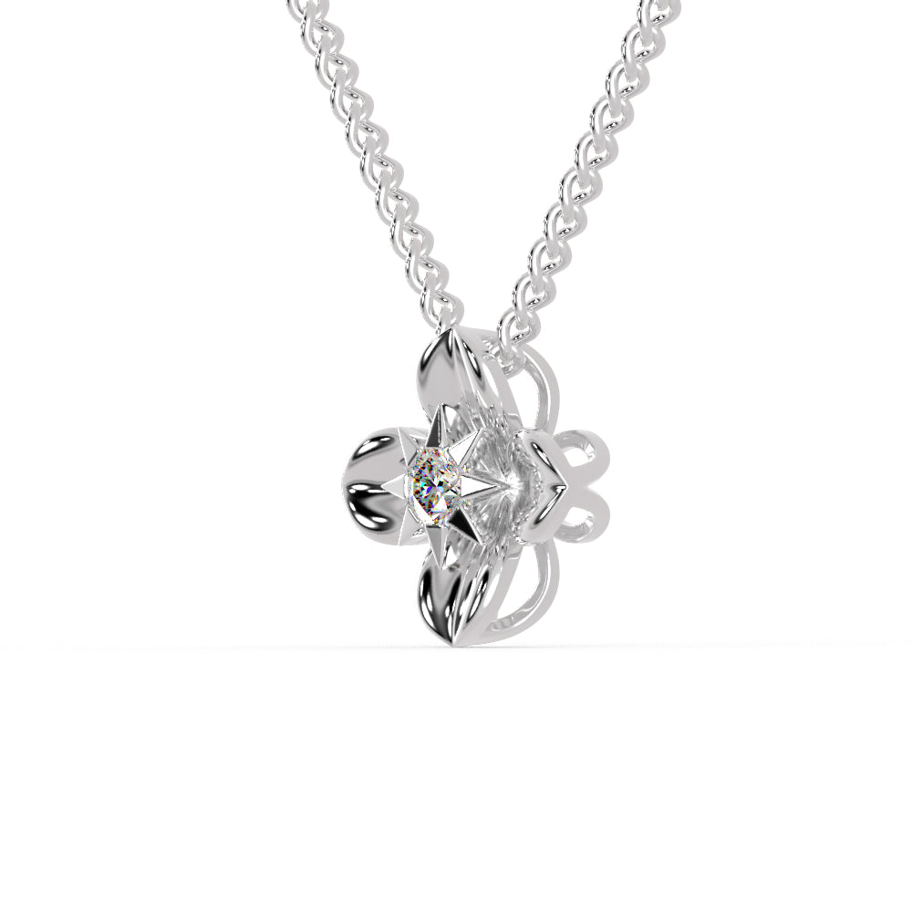 Platinum Flower Pendant Solitaire for Women JL PT P 1250   Jewelove.US
