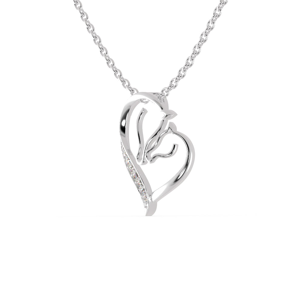 Platinum Diamonds Heart Pendant for Women JL PT P 1272   Jewelove.US