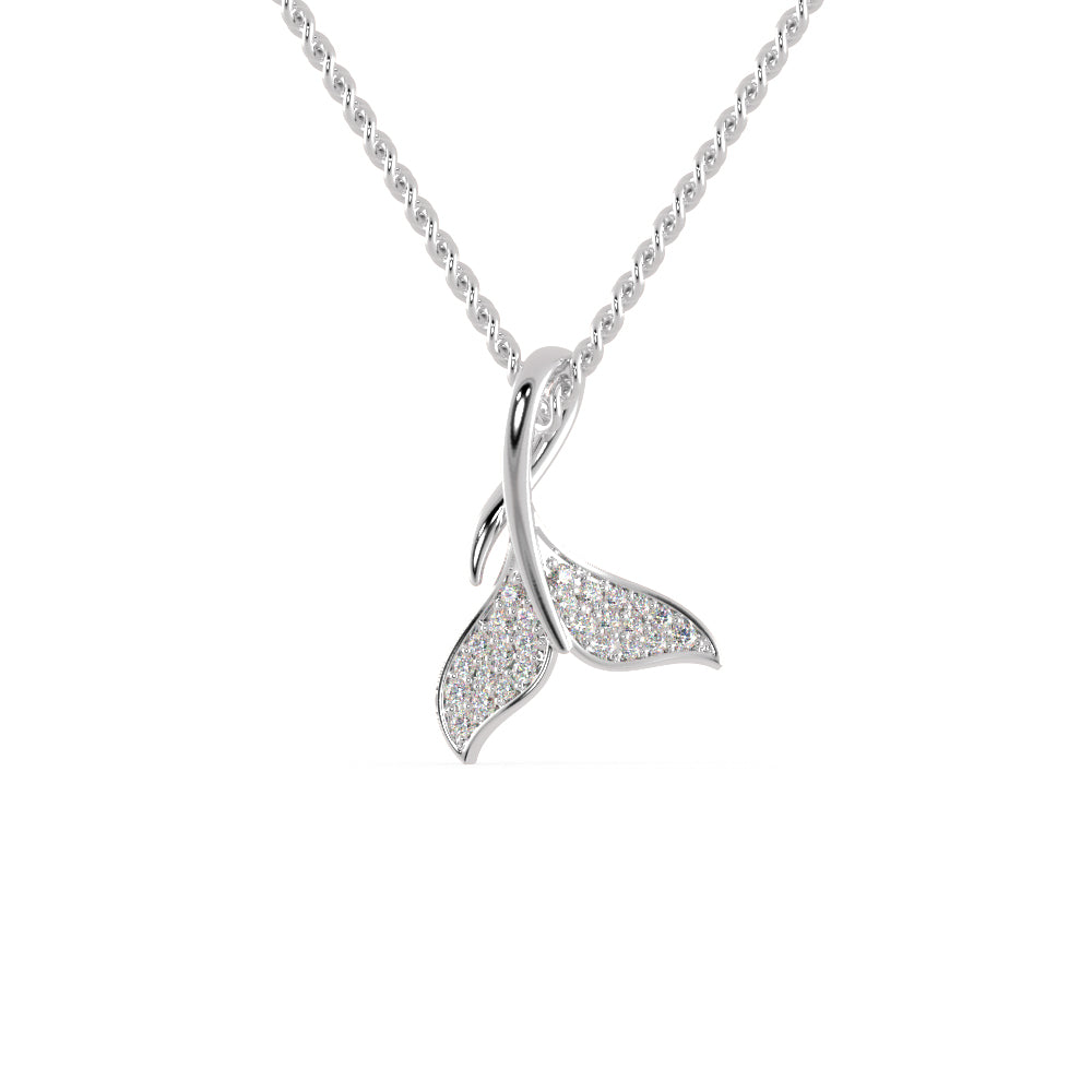 Dolphin’s Tail Platinum Diamonds Pendant for Women JL PT P 1276  VVS-GH Jewelove.US