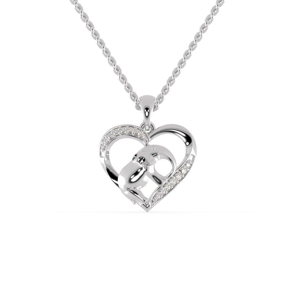 Platinum Diamonds Heart Pendant for Women JL PT P 1299   Jewelove.US