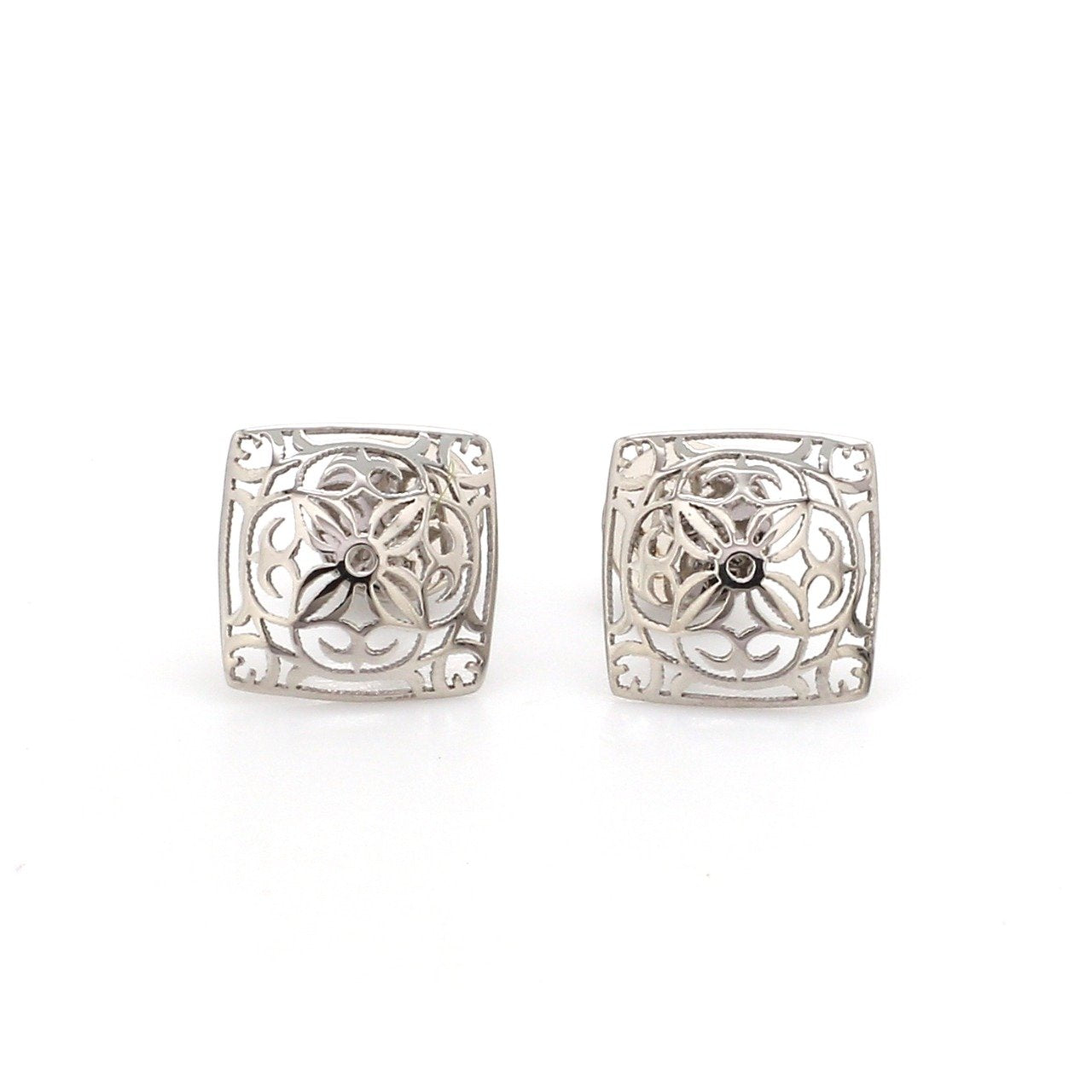 Designer Filigree Platinum Earrings for Women JL PT E 202   Jewelove.US