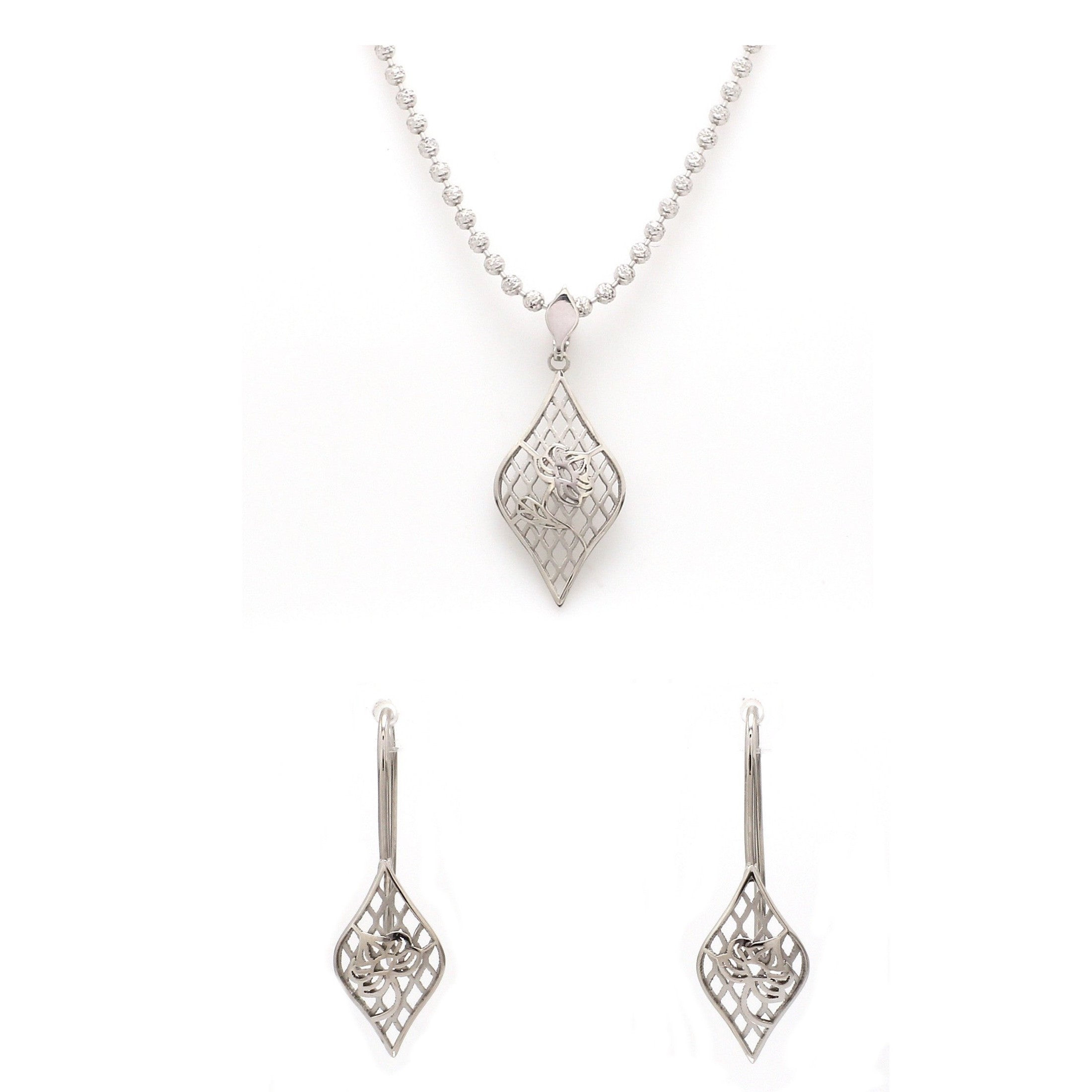 Designer Platinum Rose Gold Pendant Set for Women JL PT P E 209   Jewelove™
