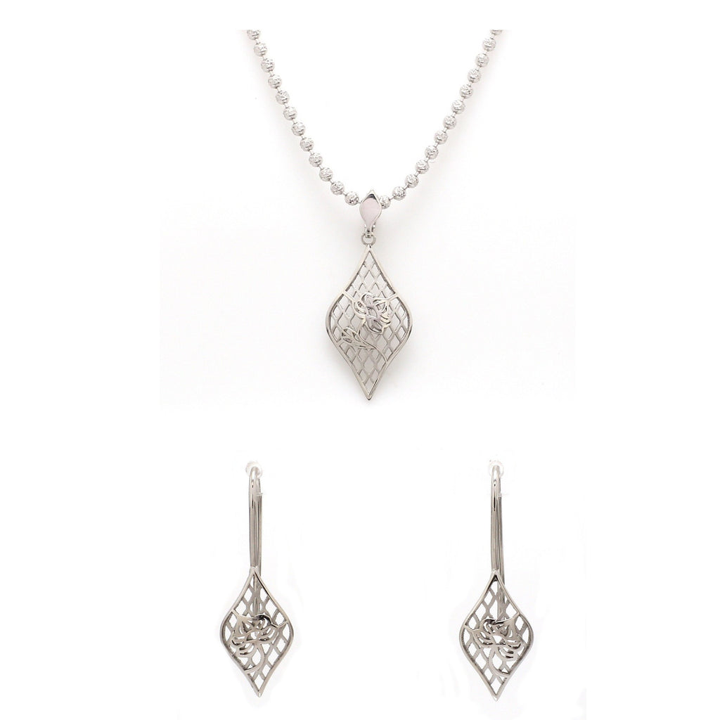 Designer Platinum Rose Gold Pendant Set for Women JL PT P E 209   Jewelove™