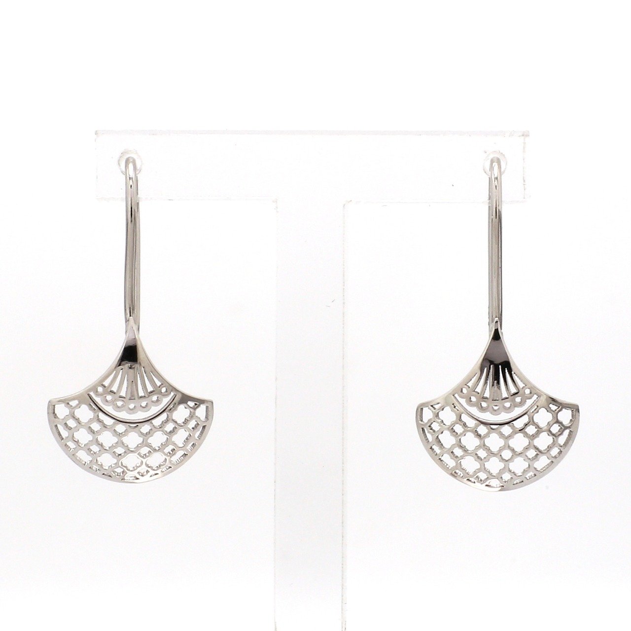 Designer Lightweight Filigree Platinum Earrings for Women JL PT E 206