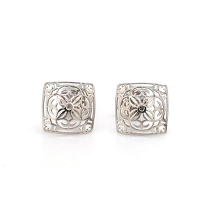 Designer Filigree Platinum Earrings for Women JL PT E 202   Jewelove.US