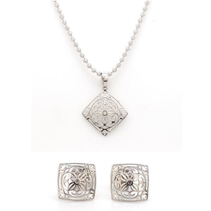 Designer Filigree Platinum Pendant Set for Women JL PT P E 202