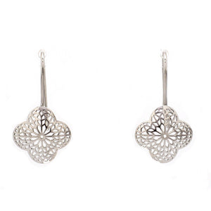 Designer Filigree Platinum Earrings for Women JL PT E 203   Jewelove.US