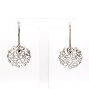 Designer Filigree Platinum Earrings for Women JL PT E 204   Jewelove.US