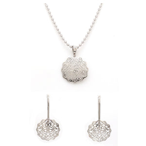 Designer Filigree Platinum Pendant Set for Women JL PT P E 204