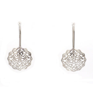 Designer Filigree Platinum Earrings for Women JL PT E 204