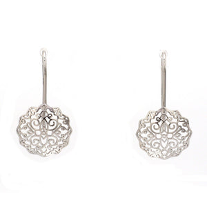 Designer Filigree Platinum Earrings for Women JL PT E 204   Jewelove.US