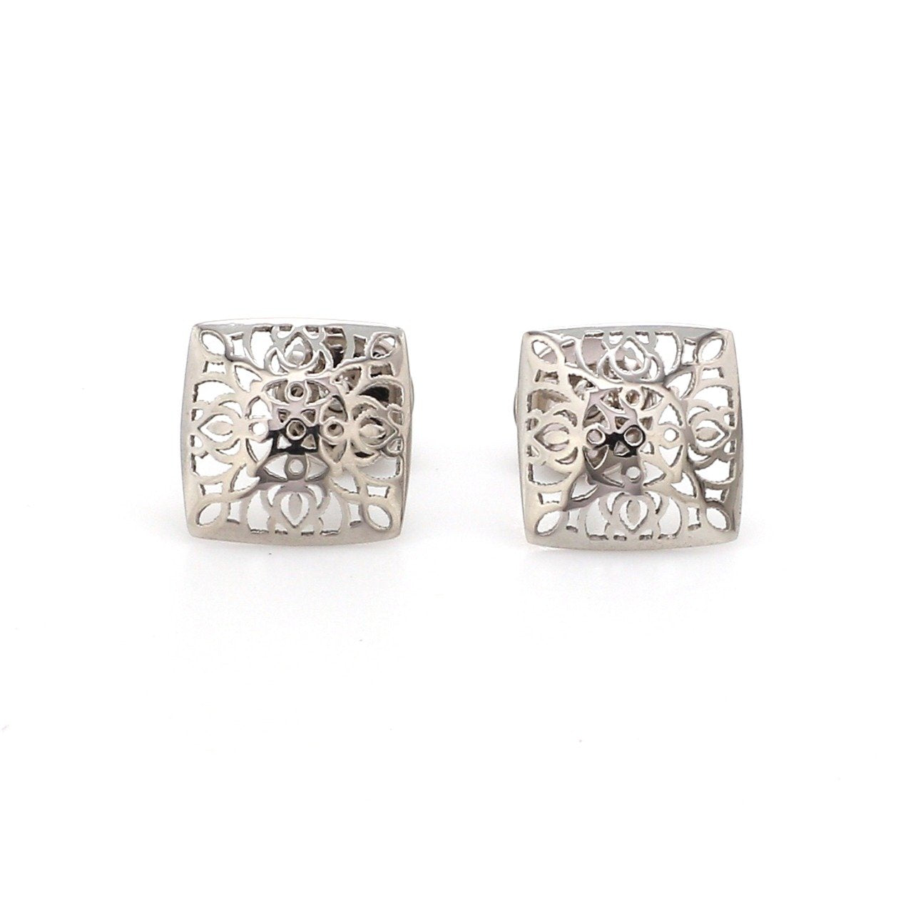 Designer Filigree Platinum Earrings for Women JL PT E 201   Jewelove.US