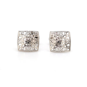 Designer Filigree Platinum Earrings for Women JL PT E 201   Jewelove.US