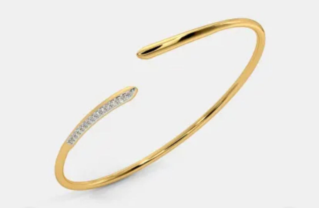 Customised 14K Rose Gold Bracelet with Diamonds  White-Gold Jewelove.US