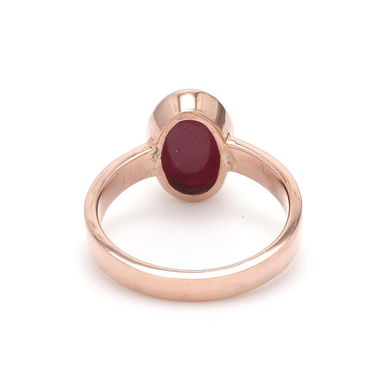Astrology Natural Ruby Ring made in 18K Rose Gold   Jewelove