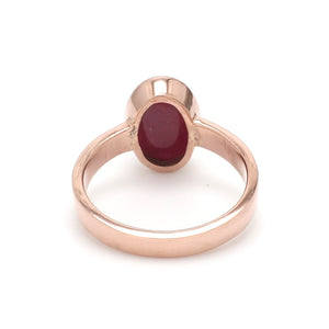 Astrology Natural Ruby Ring made in 18K Rose Gold   Jewelove
